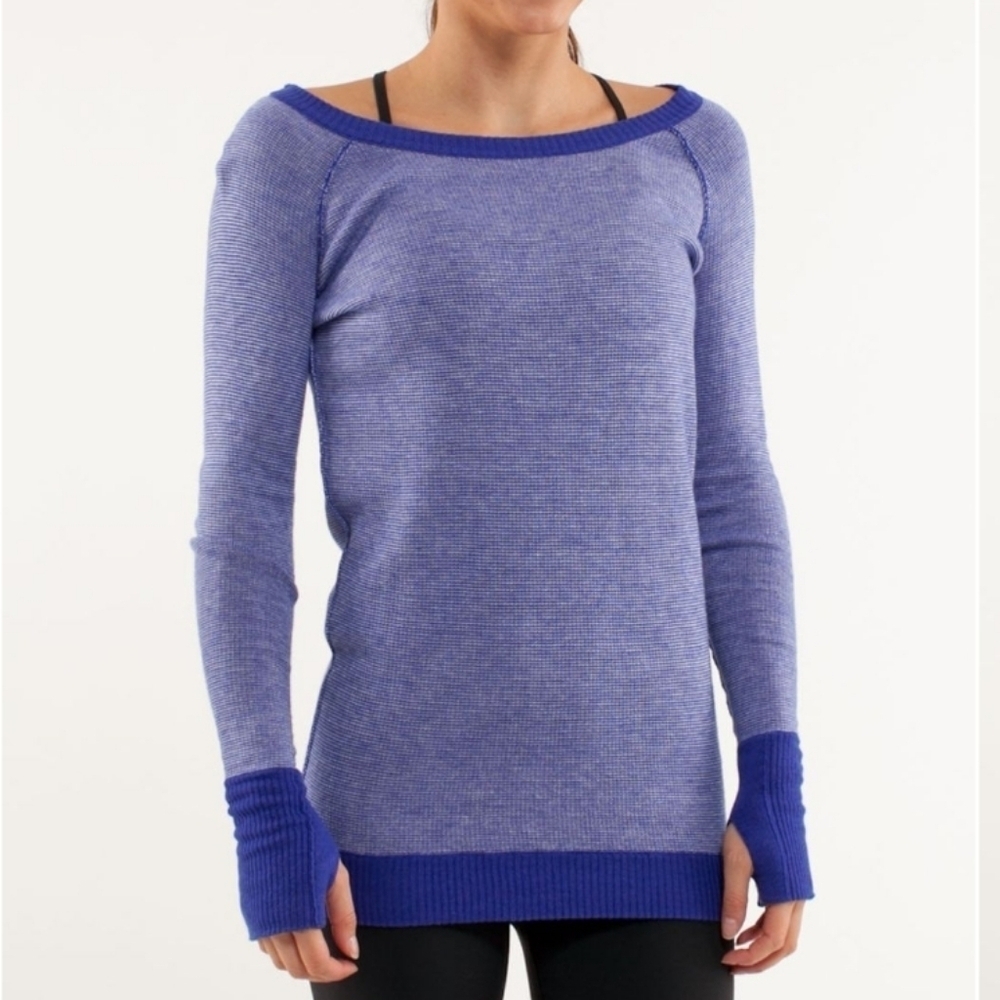 Lululemon Chai Time Pullover IIHeathered Pigment Blue / Pigment Blue White
